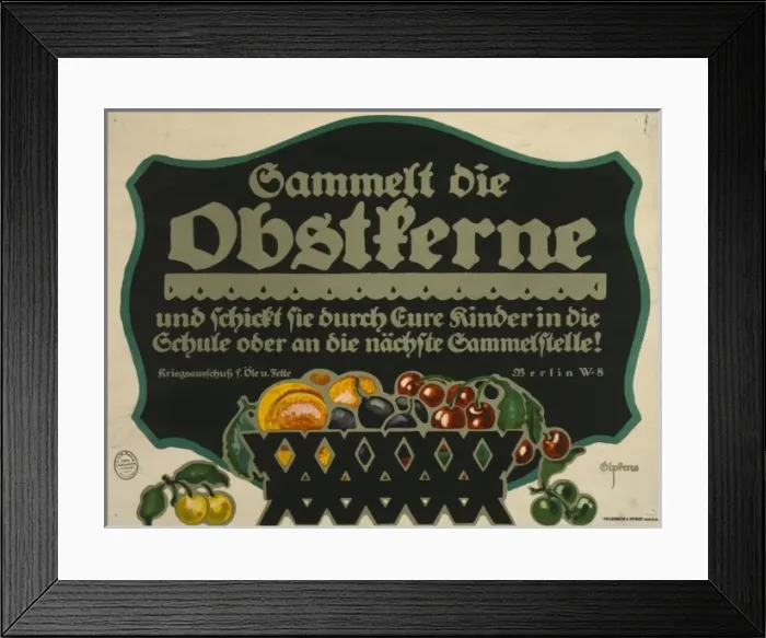 Framed Print : Sammelt die Obstkerne und schickt sie durch Eure Kinder in d Framed Print : Sammelt die Obstkerne und schickt sie durch Eure Kinder in d