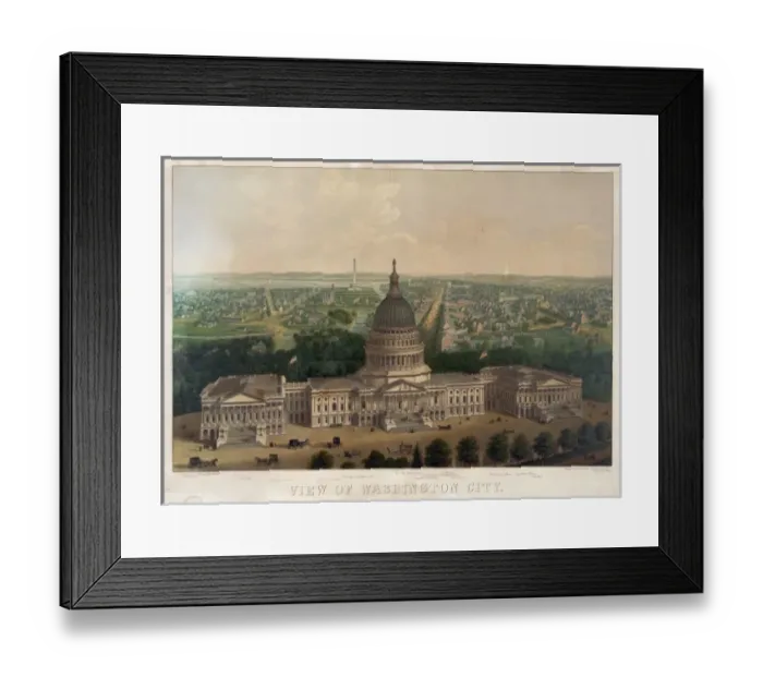 Framed Print : View of Washington City Framed Print : View of Washington City
