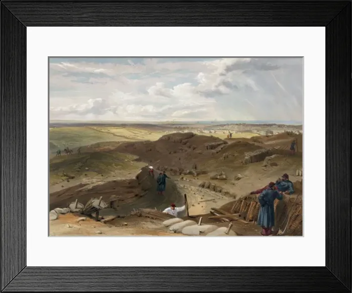 Framed Print : Ditch of the Malakoff, battery gervais and rear of the redan Framed Print : Ditch of the Malakoff, battery gervais and rear of the redan