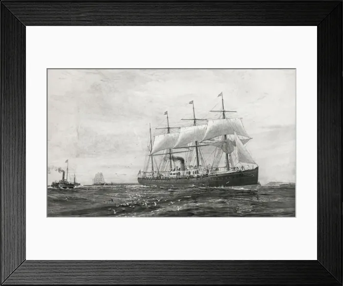 Framed Print : The Oceanic. Pioneer steamer of the White Star Line Framed Print : The Oceanic. Pioneer steamer of the White Star Line