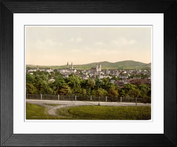 Framed Print : Zittau, towards the Jeschken, Saxony, Germany Framed Print : Zittau, towards the Jeschken, Saxony, Germany