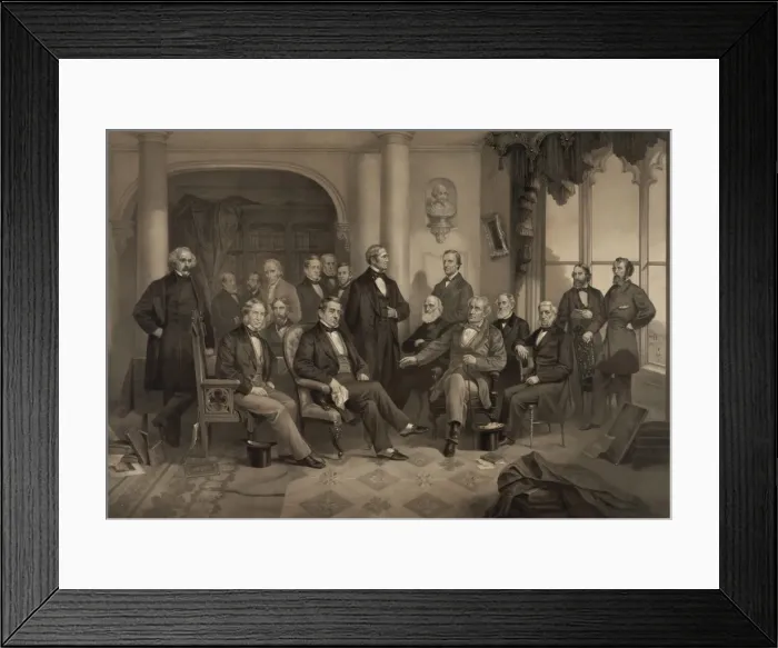 Framed Print : Our great authors. A literary party at the home of Washingto Framed Print : Our great authors. A literary party at the home of Washingto
