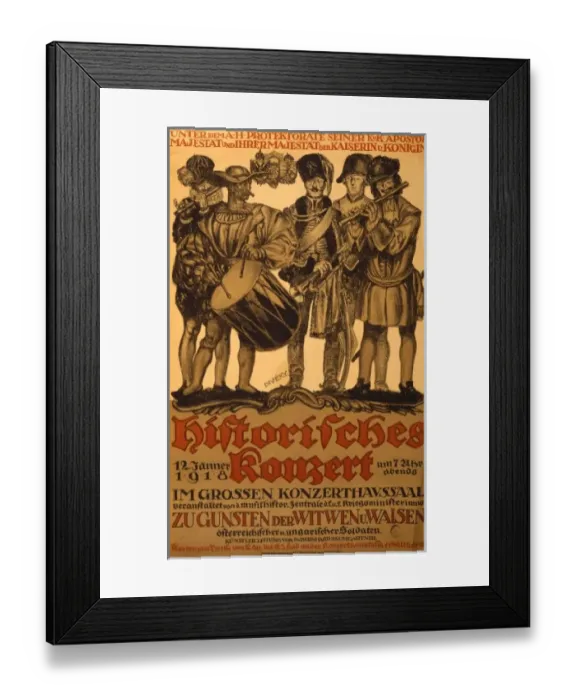 Framed Print : Historisches Konzert... zu gunsten der Witwen u. Waisen Framed Print : Historisches Konzert... zu gunsten der Witwen u. Waisen