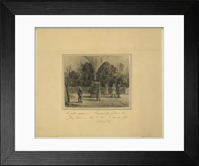 Framed Print : Les gardes nationaux d Heurteauville gardant le Jean Bart au Framed Print : Les gardes nationaux d Heurteauville gardant le Jean Bart au