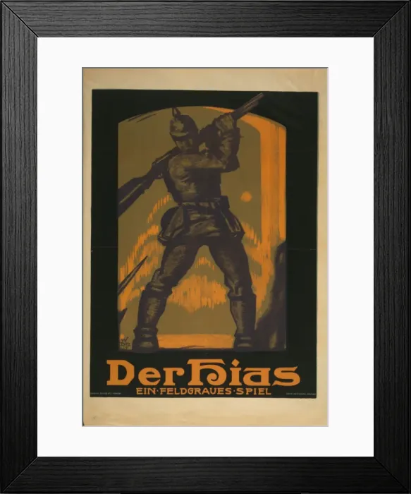 Framed Print : Der Hias, ein feldgraues Spiel Framed Print : Der Hias, ein feldgraues Spiel