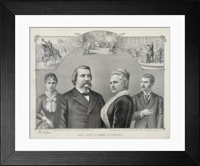 Framed Print : Gen. John A. Logan & family Framed Print : Gen. John A. Logan & family