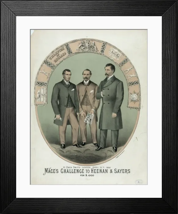 Framed Print : Maces challenge to Heenan & Sayers Framed Print : Maces challenge to Heenan & Sayers