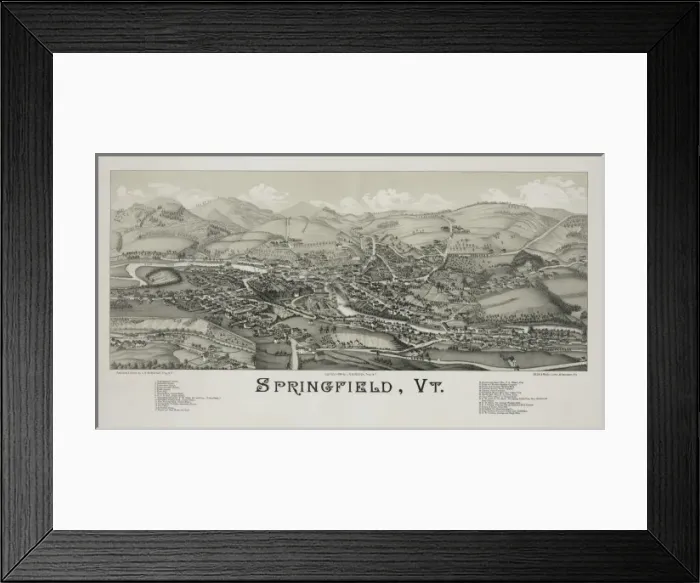 Framed Print : Springfield, Vt Framed Print : Springfield, Vt