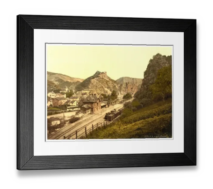 Framed Print : Railway station and Burg Are, Altenahr, the Rhine, Germany Framed Print : Railway station and Burg Are, Altenahr, the Rhine, Germany