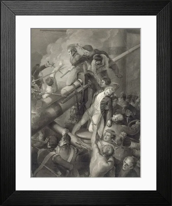 Framed Print : The death of Captain Faulknor Framed Print : The death of Captain Faulknor