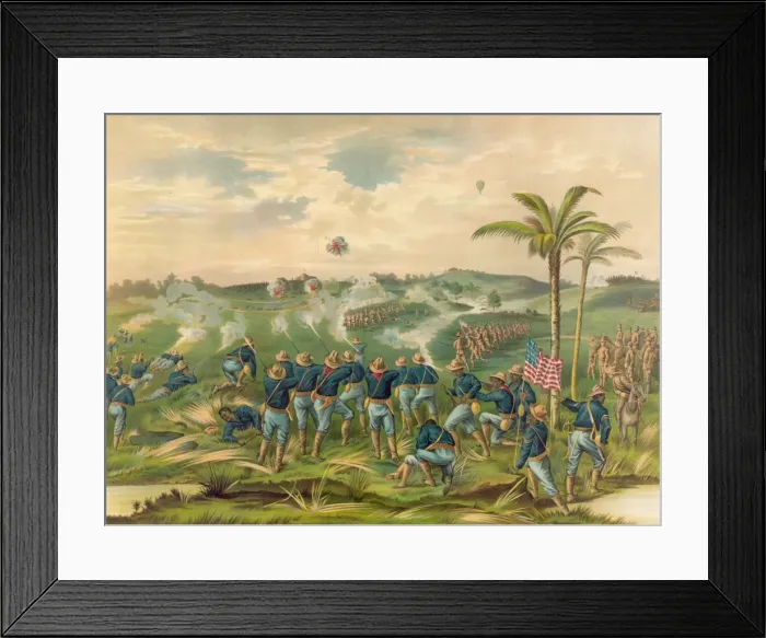 Framed Print : How the day was won. Charge of the Tenth Cavalry Regiment U Framed Print : How the day was won. Charge of the Tenth Cavalry Regiment U