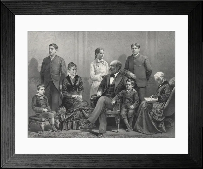 Framed Print : James A. Garfield & family Framed Print : James A. Garfield & family