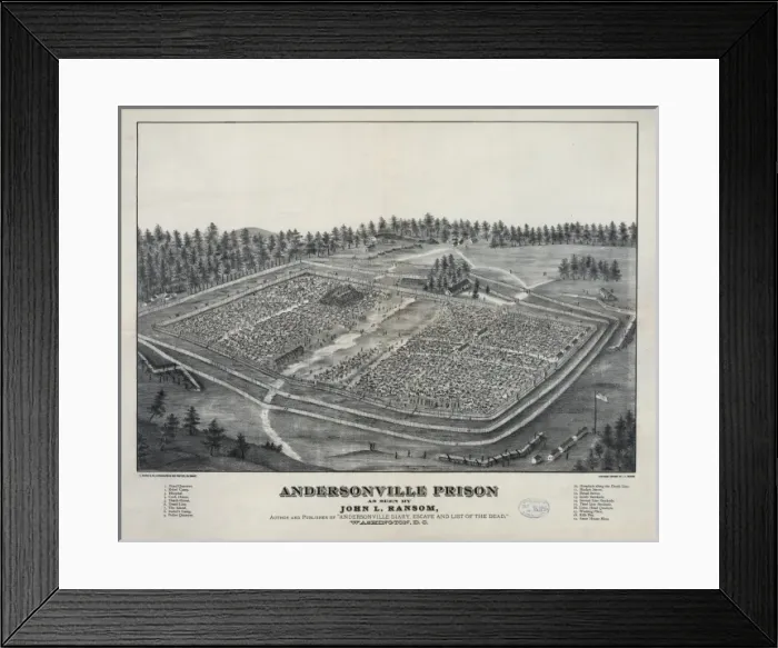 Framed Print : Andersonville Prison as seen by John L. Ransom, author and p Framed Print : Andersonville Prison as seen by John L. Ransom, author and p