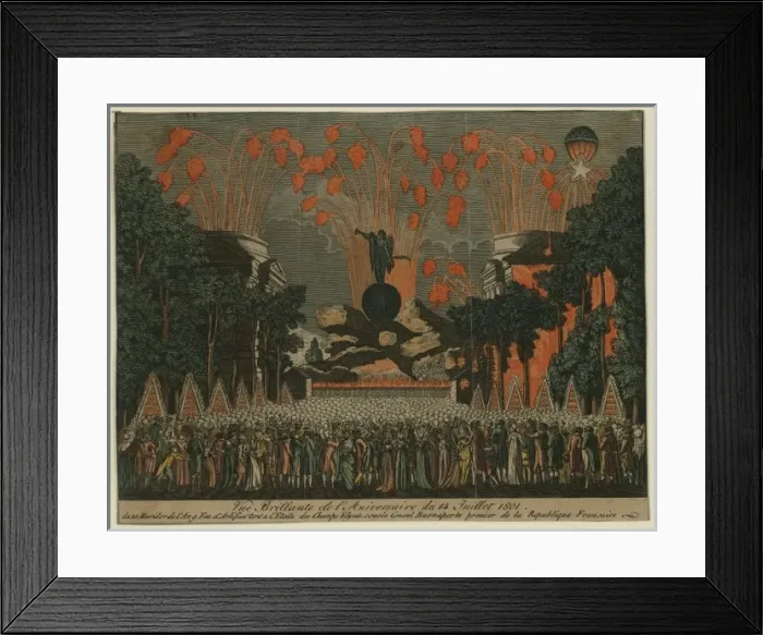 Framed Print : Vue brillante de l aniversaire du 14 juillet 1801 Framed Print : Vue brillante de l aniversaire du 14 juillet 1801