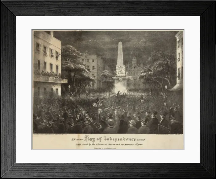 Framed Print : The first flag of independence raised in the South, by the c Framed Print : The first flag of independence raised in the South, by the c