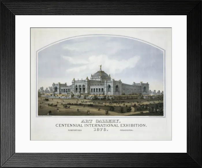 Framed Print : Art gallery, centennial international exhibition. 1876 Framed Print : Art gallery, centennial international exhibition. 1876