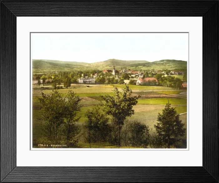 Framed Print : General view, Warmbrunn, Riesengebirge, Germany (i. e. Ciepl Framed Print : General view, Warmbrunn, Riesengebirge, Germany (i. e. Ciepl