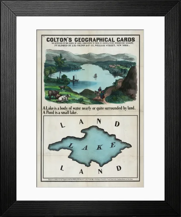 Framed Print : Coltons geographical cards Framed Print : Coltons geographical cards