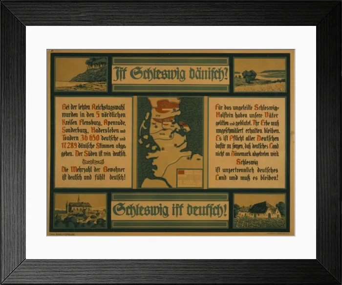 Framed Print : Ist Schleswig danisch?... Schleswig ist deutsch