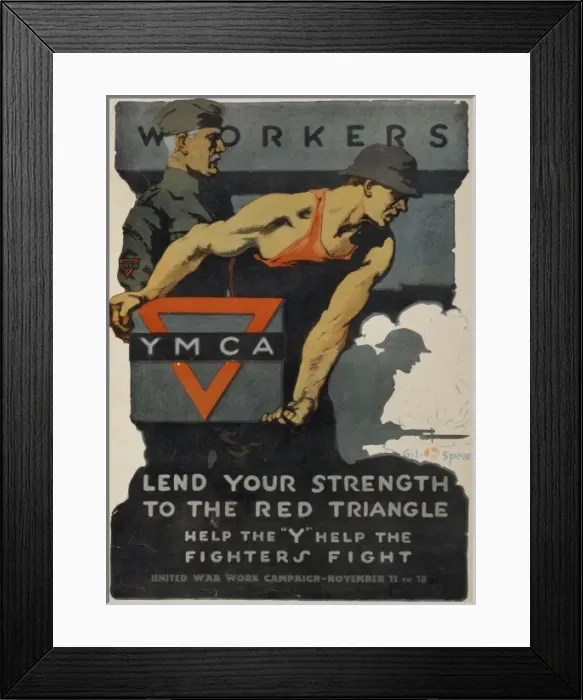 Framed Print : Workers, lend your strength to the red triangle - Help the Y Framed Print : Workers, lend your strength to the red triangle - Help the Y