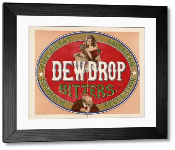 Framed Print : Dewdrop bitters - the great American stomach regulator Framed Print : Dewdrop bitters - the great American stomach regulator