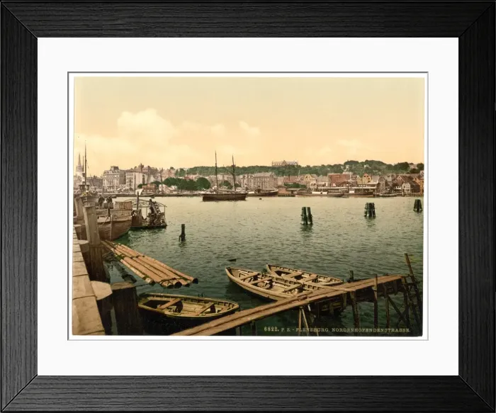 Framed Print : Nordenhofendenstrasse, Flensburg, Schleswig-Holstein, German Framed Print : Nordenhofendenstrasse, Flensburg, Schleswig-Holstein, German