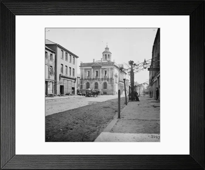 Framed Print : Charleston, South Carolina. Post office, East Bay Street, sh Framed Print : Charleston, South Carolina. Post office, East Bay Street, sh