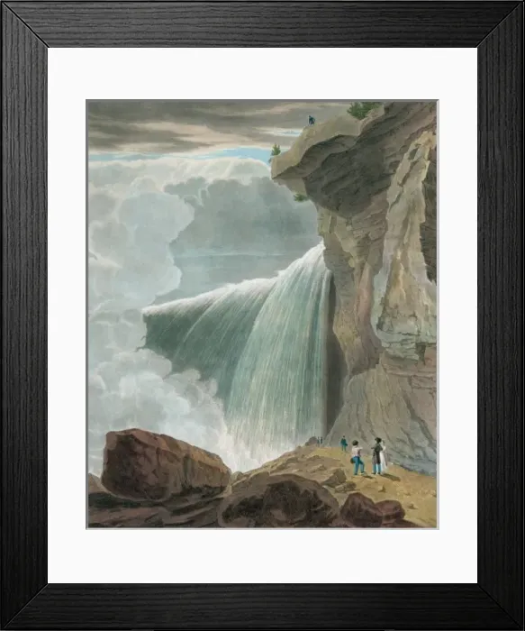 Framed Print : Niagara Falls. Part of the British fall, taken from under th Framed Print : Niagara Falls. Part of the British fall, taken from under th