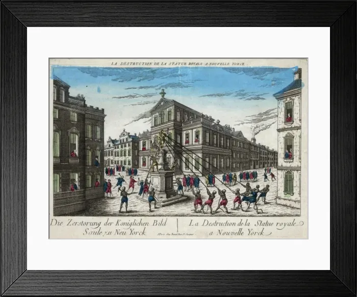 Framed Print : La destruction de la statue royale a Nouvelle Yorck Die zers Framed Print : La destruction de la statue royale a Nouvelle Yorck Die zers