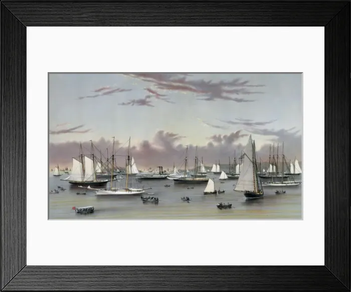 Framed Print : The yacht squadron at Newport Framed Print : The yacht squadron at Newport