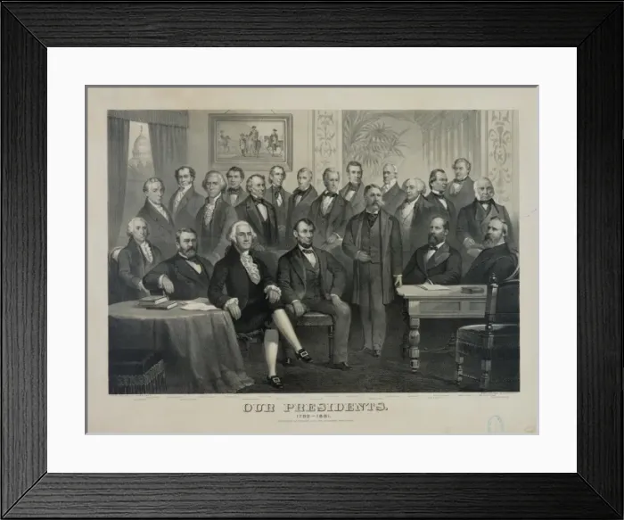 Framed Print : Our presidents. 1789-1881 Framed Print : Our presidents. 1789-1881