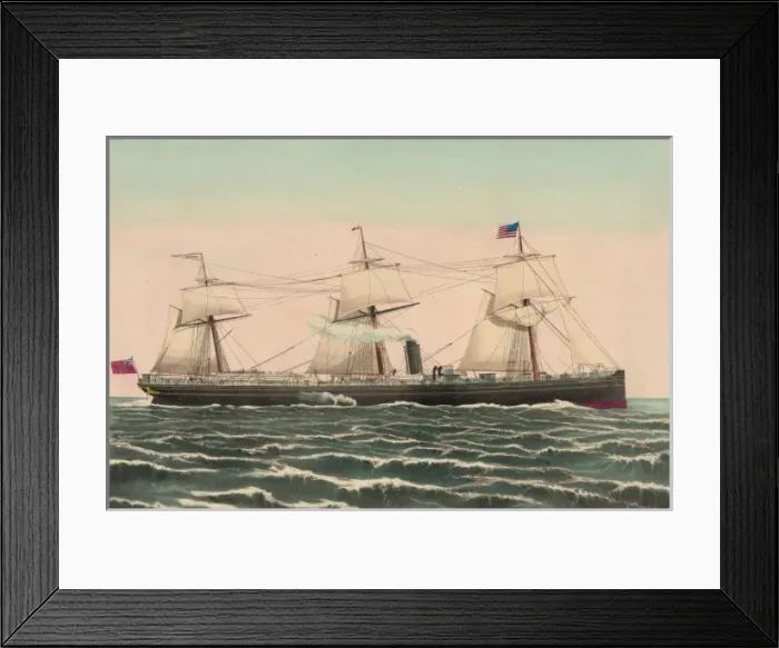 Framed Print : Steamship Victoria of the Anchor line Framed Print : Steamship Victoria of the Anchor line