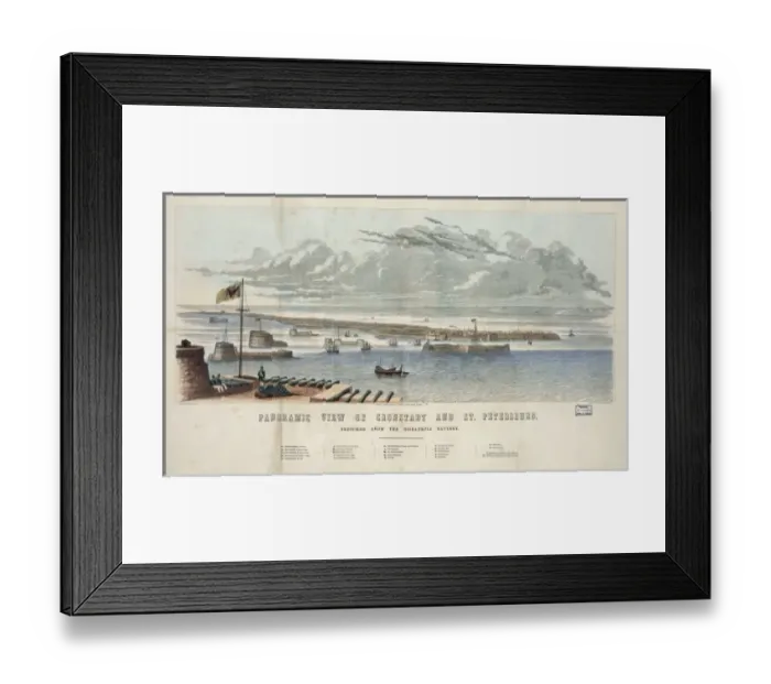 Framed Print : Panoramic view of Cronstadt and St. Petersburg Framed Print : Panoramic view of Cronstadt and St. Petersburg