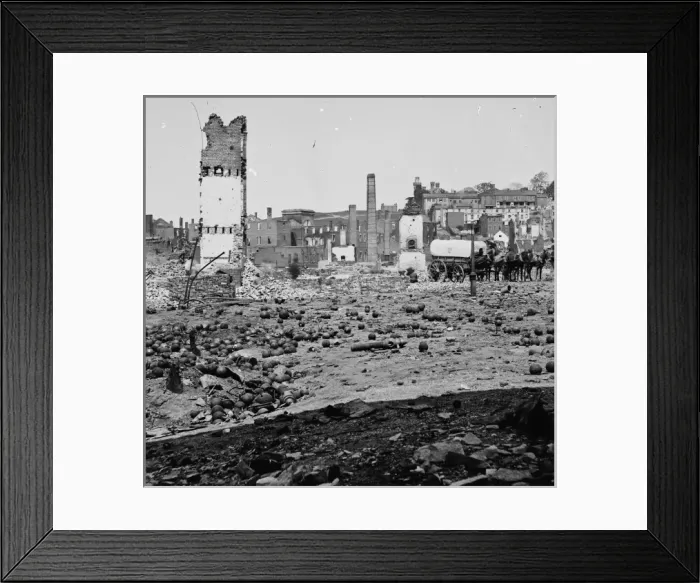 Framed Print : Richmond, Va. Grounds of the ruined Arsenal with scattered s Framed Print : Richmond, Va. Grounds of the ruined Arsenal with scattered s