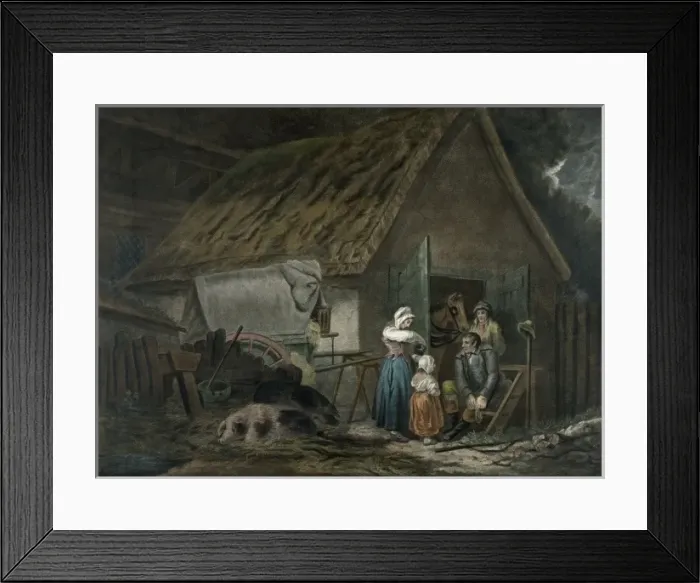Framed Print : Morning or the Higlers preparing for market Framed Print : Morning or the Higlers preparing for market