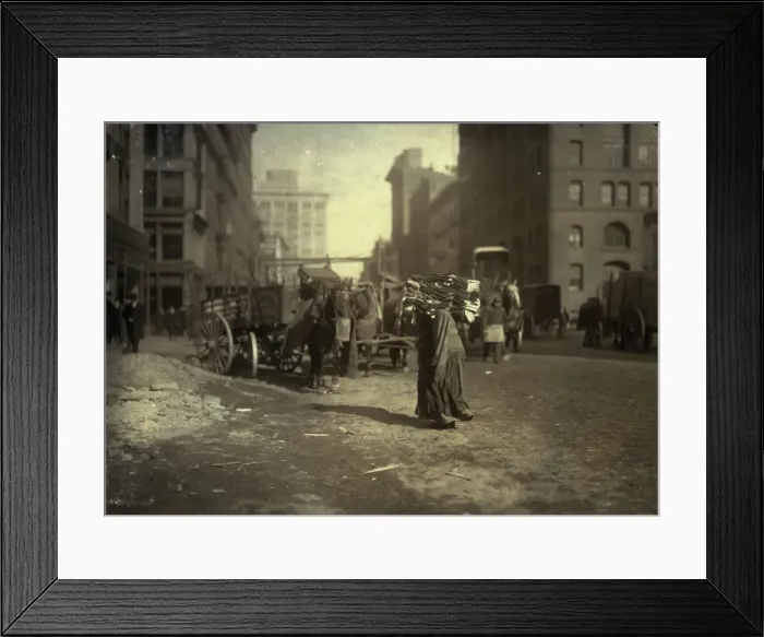 Framed Print : The breaking point. A heavy load for an old woman. Lafayette Framed Print : The breaking point. A heavy load for an old woman. Lafayette