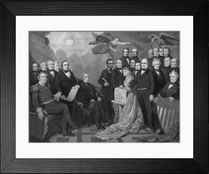 Framed Print : Union. Print showing original image from 1852 with Henry Clay Framed Print : Union. Print showing original image from 1852 with Henry Clay