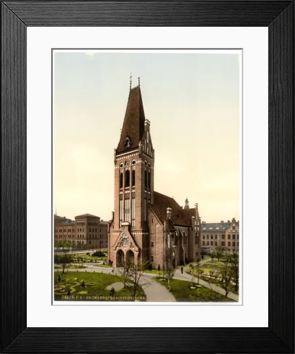 Framed Print : Christ Church, Bromberg, Silesia, Germany (i. e. Bydgoszcz Framed Print : Christ Church, Bromberg, Silesia, Germany (i. e. Bydgoszcz