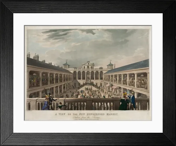 Framed Print : A view of the New Hungerford market, taken from the terrace Framed Print : A view of the New Hungerford market, taken from the terrace