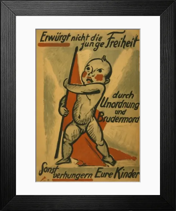 Framed Print : Erwurgt nicht die junge Freiheit durch Unordnung und Bruderm Framed Print : Erwurgt nicht die junge Freiheit durch Unordnung und Bruderm