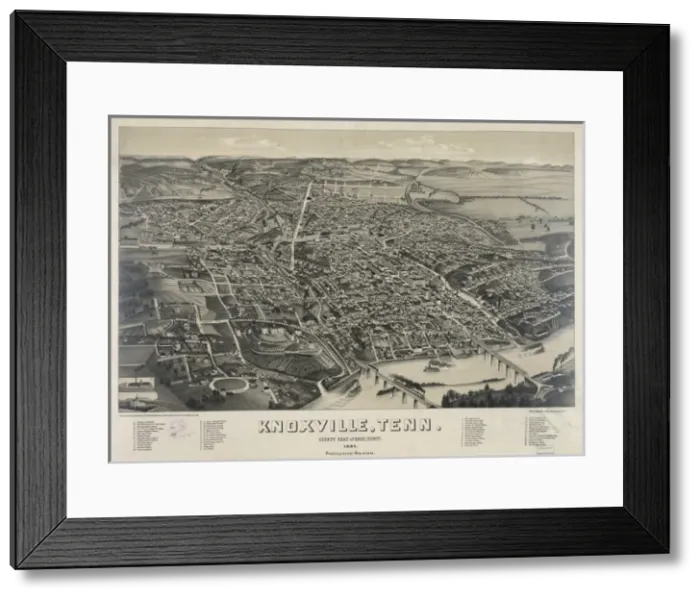 Framed Print : Knoxville, Tenn. county seat of Knox County. 1886. Populati Framed Print : Knoxville, Tenn. county seat of Knox County. 1886. Populati
