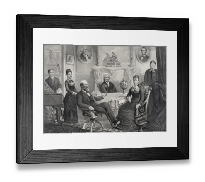 Framed Print : James A. Garfield and family Framed Print : James A. Garfield and family