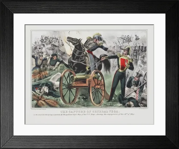 Framed Print : The capture of General Vega (In the act of discharging a can Framed Print : The capture of General Vega (In the act of discharging a can