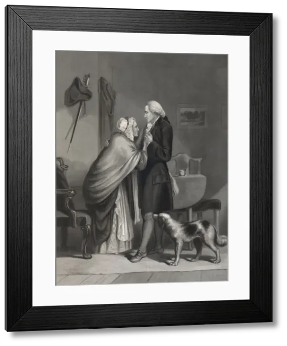 Framed Print : Washingtons last interview with his mother Framed Print : Washingtons last interview with his mother