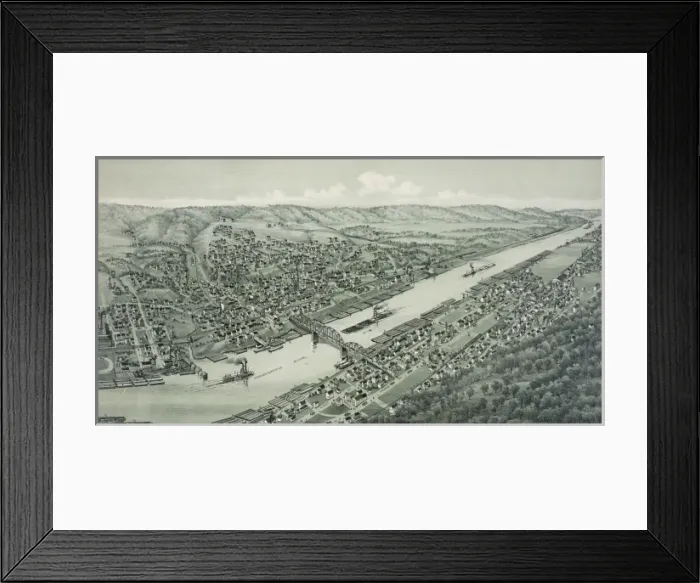 Framed Print : Elizabeth and West Elizabeth, Allegheny County Pennsylvania Framed Print : Elizabeth and West Elizabeth, Allegheny County Pennsylvania