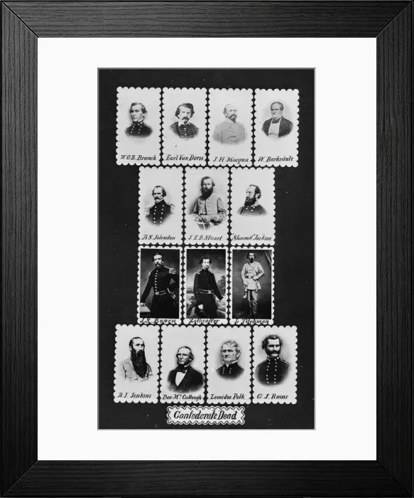 Framed Print : Confederate Dead: WOB. Branch, Earl Van Dorn, JH Morgan, W Framed Print : Confederate Dead: WOB. Branch, Earl Van Dorn, JH Morgan, W