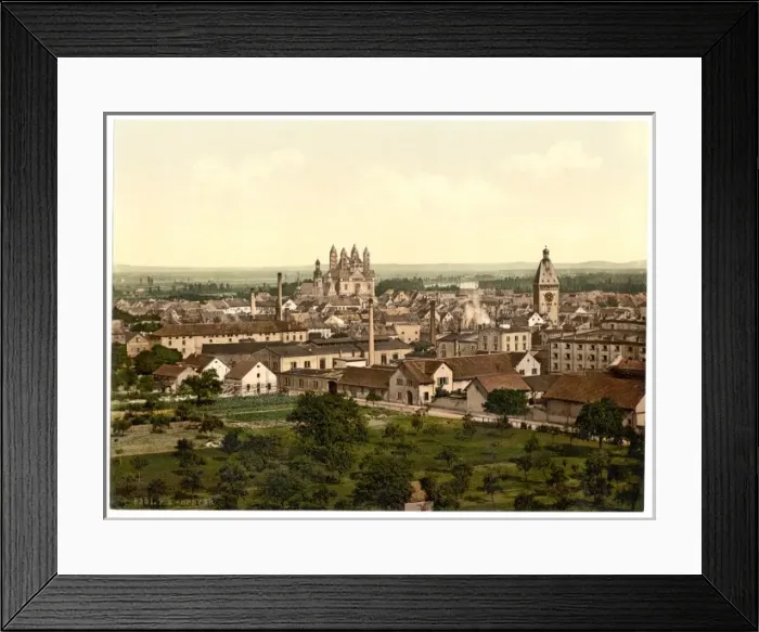 Framed Print : Speyer, general view, the Rhine, Germany Framed Print : Speyer, general view, the Rhine, Germany