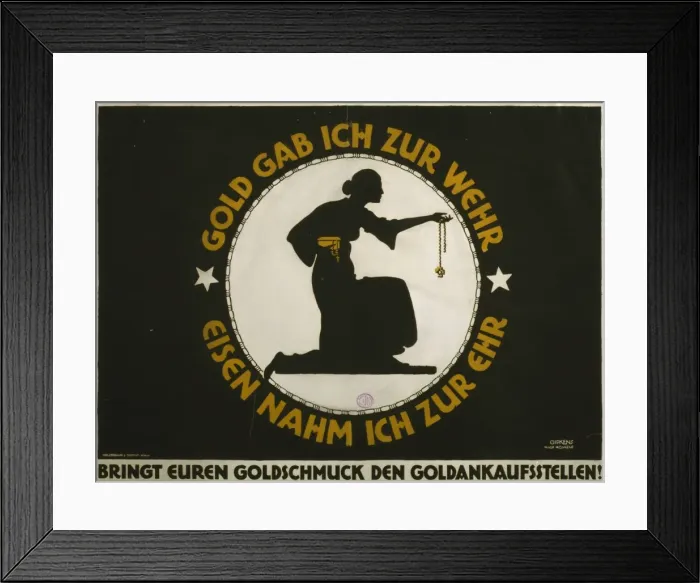 Framed Print : Gold gab ich zur Wehr, Eisen nahm ich zur Ehr Framed Print : Gold gab ich zur Wehr, Eisen nahm ich zur Ehr