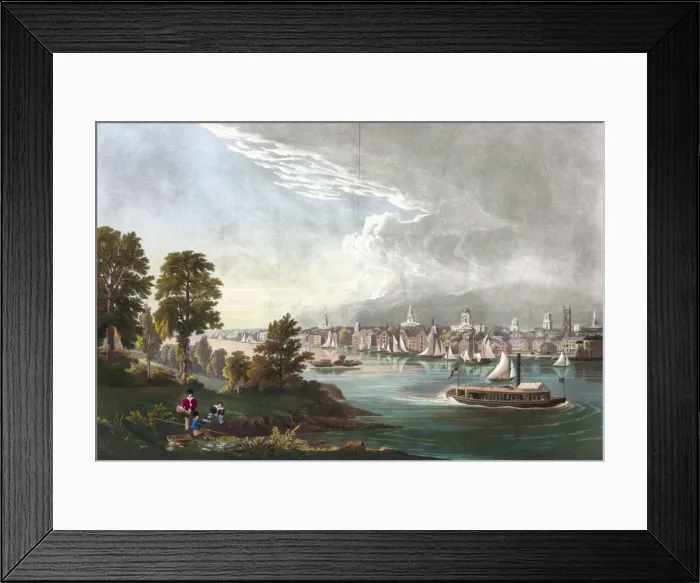Framed Print : View of the city of Hartford Connecticut Framed Print : View of the city of Hartford Connecticut