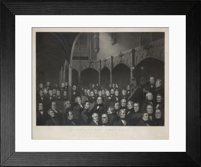 Framed Print : Distinguished Americans, at a meeting of the New York Histor Framed Print : Distinguished Americans, at a meeting of the New York Histor